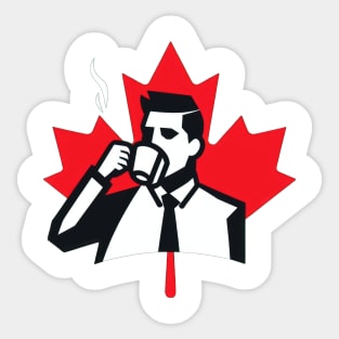 Maple Leaf Coffee Logo Sticker